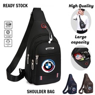 BMW Sling Bag Men Chest Bag Outdoor Travel Men Bag Handbag Beg Multifunctional Cross Body Bags Water