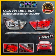 Saga VVT 2016 - 2024 Lamborghini Dynamic Tail Lamp With Signal Running & Centre Garnish (Albino)