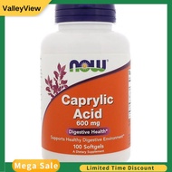 ValleyView ✅✅Ready Stock✅Now Foods, Caprylic Acid, 600 mg, 100 Softgels