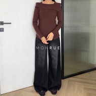 MONRUE – Jensen Black Wide Jeans