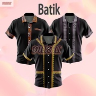 Baju Kemeja Kaamatan Print Corak Etnik Borneo Baju  Kaamatan Berkolar Butang Depan Jersey Sabah XS-3