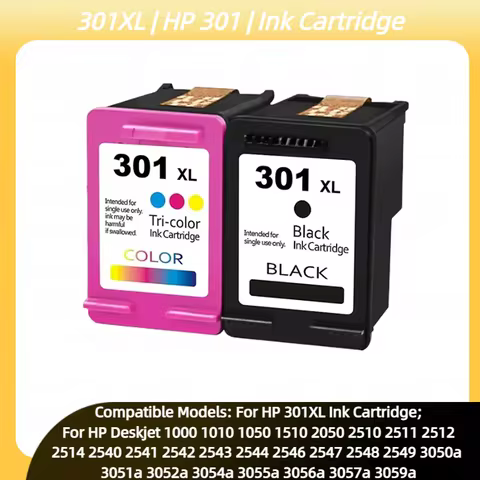 301XL Ink Cartridge Black Tri-Color Compatible for HP 301 HP Deskjet 1000 1050 2050 2540 3050 Series