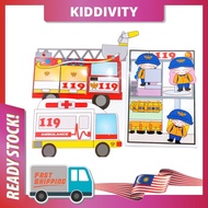(DIY PACK) FIREMAN BUSY BOOK l DOLL PAPER BOOK l DIY BUSY BOOK l QUIET BOOK l KID ACTIVITY BOOK
