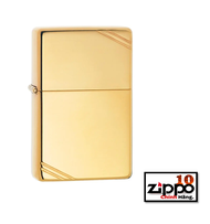 Zippo 270 Vàng Bóng Góc - Phong cách Vintage - Zippo Mỹ chính hãng 100%