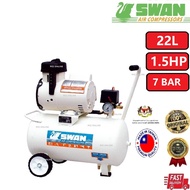 Swan DR-115-22L Oil Less Air Compressor 22L 1.5HP 7Bar (Made In Taiwan)