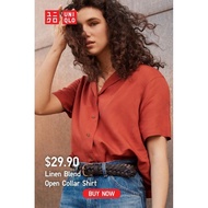 uniqlo Short-Sleeved Shirt Hawaiian Style Linen Blend