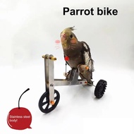 Bicycle Toy Parrot Training Bicycle Toy Set for Cockatiels Conures Parakeets Mini Metal 4-wheels Bik