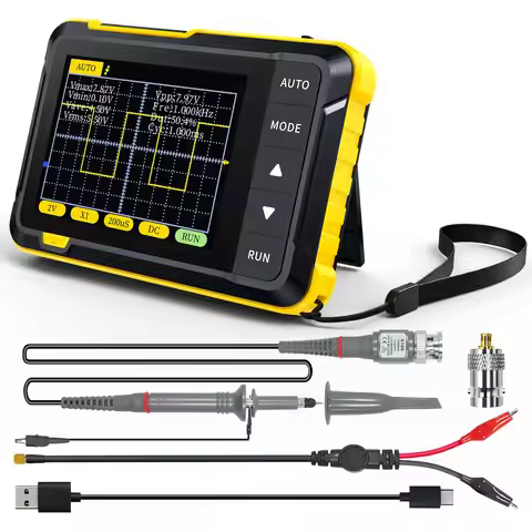 FNIRSI DSO152 2.8" TFT Digital Oscilloscope,2.5MS/s High Sampling Rate,200KHz Bandwidth,Trigger Func