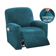 GOLDMINES Stretchy Recliner Chair Covers Stay in Place Velvet Couch Slipcovers Thick Form Fitter Sof