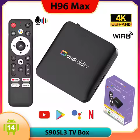 Android TV Box H96 Max S905L3 TV Box With Google Voice Assistant Media Player Smart TV Box 4K HD Vid