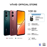vivo Y31 5G 8GB+8GB Extended RAM +256GB | 6500mAh Battery | 120Hz Refresh Rate | 2 Years Warranty
