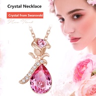 Crystal nelace rose pendant jewelry accessory for woman
