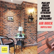 [1 BOX 60pcs]Air Brick Tiles DIY/ Wall Brick tiles/Brick Wall Effect/ jubin dinding/clay brick/batu 