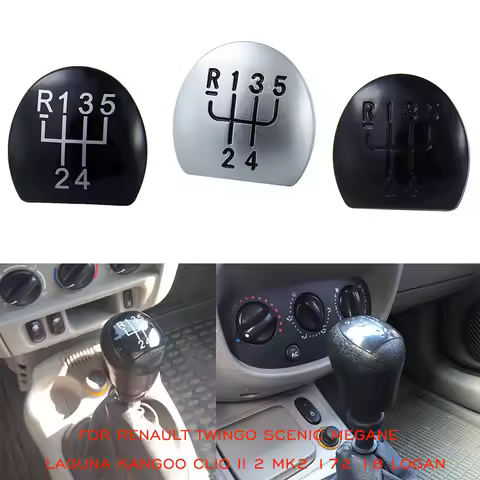Car Gear Shift Knob Cover Case Lever Shifter Pen Head For Renault Twingo Scenic Megane Laguna Kangoo