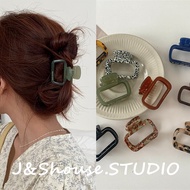 KF547 Medium size Korean best quality acetate fashion creation France logo Hollowed out trapezoid ha