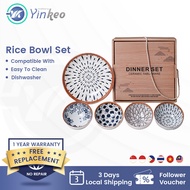 Yinkeo Rice Bowl Porcelain Bowl Ceramic Bowl Mangkuk Keramik Soup Bowl Doorgift Wedding Gift Dinnerware