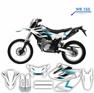 decal fullbody variasi sticker wr 155 motif putih tosca simple