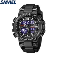 SMAEL 8093 Tactical Digital Large dial Multi functional Alloy Dual Display Waterproof Men's Sports E
