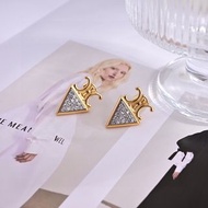 Celine outlet earrings 賽琳三角形金色耳環 耳釘