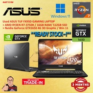 #AT119 USED ASUS TUF FX95D AMD R7 RYZEN 7-3750H 16GB 512GB SSD NVIDIA GEFORCE GTX1650 Gaming Laptop 