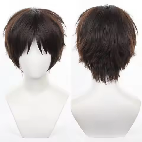 AOT Eren Yeager Cosplay wig Suitable for acgn exhibitions Halloween cosplay school festivals and par