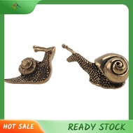 [luxiang.th] 2Pcs Snail Decor Figurine Brass Snail with Decor Effect the Meaning of the Snail Walk S