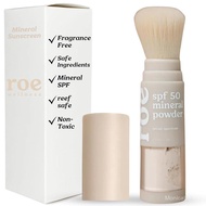 Roe Wellness- Kids SPF 50 Brush On Mineral Sunscreen Powder EWG, Reef-Friendly, Easy to Apply for Ki