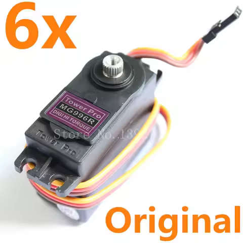 6Pcs Original Towerpro MG996R Digital Servo High Torque 11kg Metal Gear MG996 for JR RC Plane Robot 