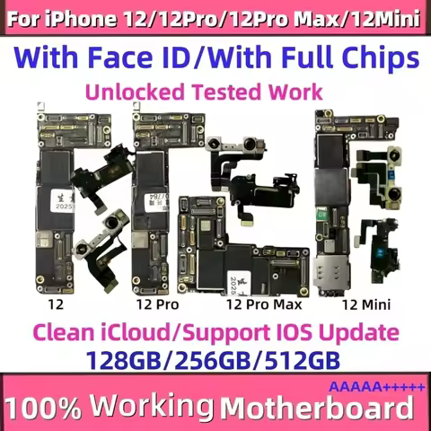 Unlocked For iPhone 12 Pro Max Motherboard iOS Update Clean ICloud With/No Face ID For iPhone 12 Min