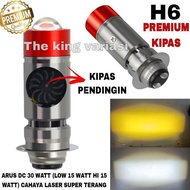 CAHAYA H6 LED MOTORCYCLE HEADLIGHT SUPER BRIGHT PRO LASER FAN/ H6 PRO MOTORCYCLE HEADLIGHT COOLING F