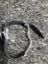 Seiko 自動機械錶 皮帶 黑色銀色