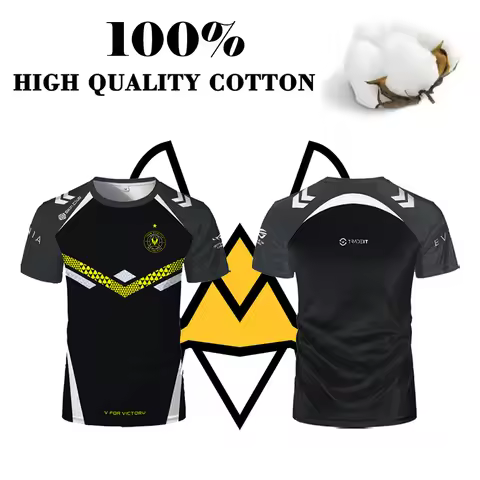 CS2 Esports Jerseys Team Vitality Club High-quality Pure Cotton Uniform T-shirts New Summer Men's Fa