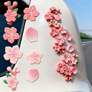 3D Resin Peach Blossom Car Decorative Stickers Universal Automotive Scratch Masking Decals Multipurp