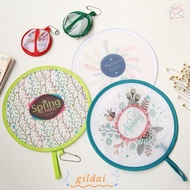 GILDAI Pocket Fan, PET Foldable Cartoon Small Fan,  Gift Mini Pocket Cloth Fan