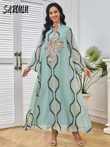 Shiny Muslim A-line Gold Appliques Women Evening Dress Elegant Customized Classic Dubai Robe In Stoc