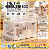 2Days⭐Ready + COD ⭐ Pet Nebulizer Box Oxygen Cage for Cat Dog Foldable Transparent Atomization Chamb