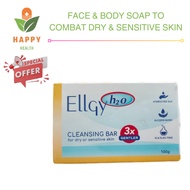 [ Exp 4/2027 ] ELLGY H2O CLEANSING SOAP BAR 100G - For Face & Body / Wash for Dry & Sensitive Skin  
