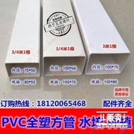 JL精選 PVC方管水培方型管天溝雨水槽塑料管長方形方管雨水管排水系統