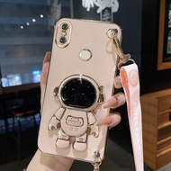 AnDyH Long Lanyard Casing For Xiaomi Mi 6X A2 2018 Phone Case Redmi Note 7 5 Pro Cute Astronaut Desk Holder