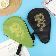 CURTES Table Tennis Bat Bag, Gourd Shaped Dragon Ping Pong Racket Bag, Sports Accessories Wear Resistant Waterproof Training Ping Pong Racket Case Gymnasium