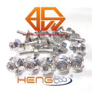 Bighed M6 chrome probolt bolts with 2 thread keys, 10 lengths, 1.5cm and 2cm