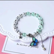 CRYSTAL BUTTERFLY BRACELET KOREAN BESTIE BRACELET/ BESTIE COUPLE BRACELET
