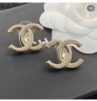 Chanel Earrings 大CC水鑽耳環