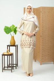 DP | Bunga Senja Beige Baju Kurung - MK0968