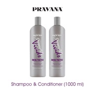 Pravana Chromasiilk vivids Color protection shampoo + conditioner 1000mlแชมพูพร้อมครีมนวด สูตรอ่อนโย