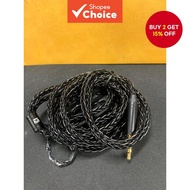 2M Recessed IEM Cable 8 Core Silver Plated for KZ ZS10 PRO ZSN PRO CRA KBEAR ST12 Plus