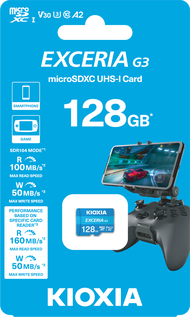 KIOXIA Exceria G3 microSD Card UHS-I (128GB_256GB_512GB) 4K Video V30 U3 Class10 A2