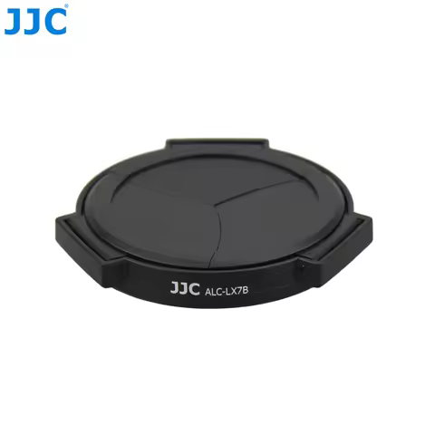 JJC Camera Auto Lens Cap for PANASONIC DMC-LX7/Leica D-Lux6 Black Silver Self-Retaining Automatic Pr