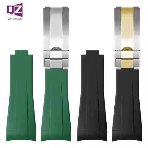 Rubber Silicone Watchband For submariner daytona DEEPSEA Oysterflex rolex-Strap Watches Band GMT bra