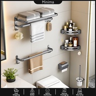 MINIMA Bathroom Rack Towel Rack Corner Rack Bilik Air Rak Tuala Lipat Penyimpanan Tandas